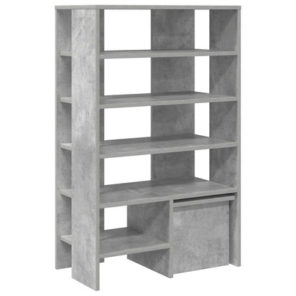 Shoe Cabinet with Shelf 2 pcs Concrete Grey Engineered Wood