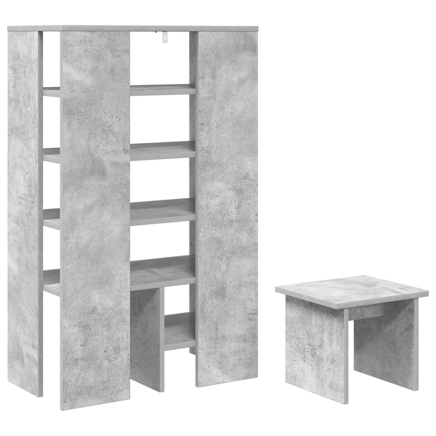 Shoe Cabinet with Shelf 2 pcs Concrete Grey Engineered Wood