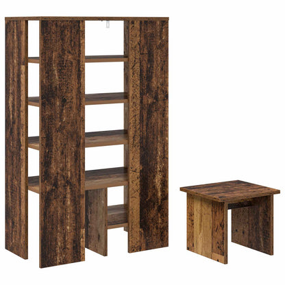 Shoe Cabinet with Shelf 2 pcs Old Wood Engineered Wood