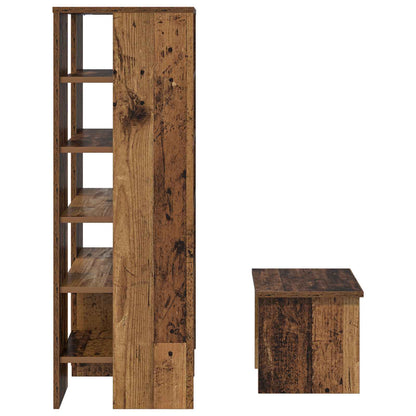Shoe Cabinet with Shelf 2 pcs Old Wood Engineered Wood