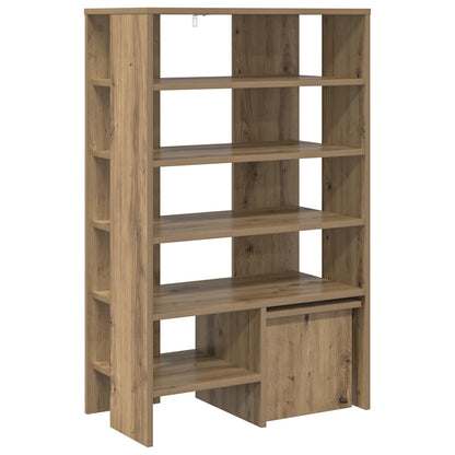 Shoe Cabinet with Shelf 2 pcs Artisan Oak Engineered Wood