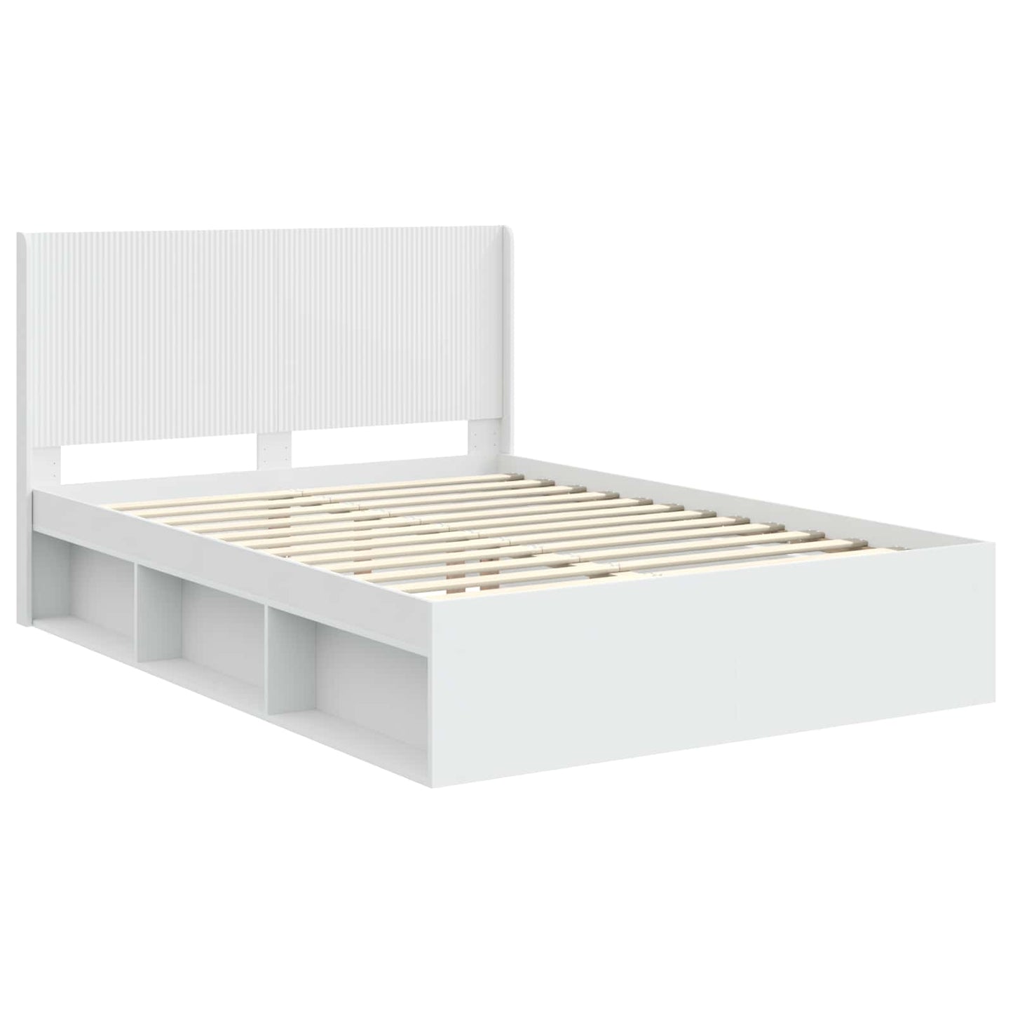 Bed Frame with Storage and Headboard 3 pcs Engineered Wood