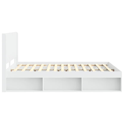 Bed Frame with Storage and Headboard 3 pcs Engineered Wood