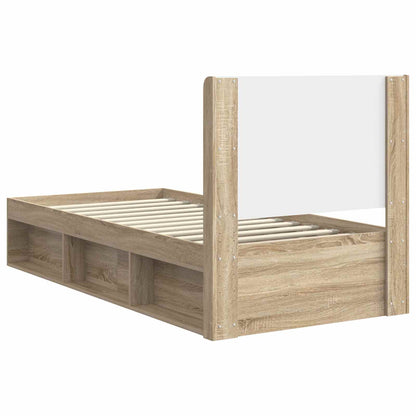 Bed Frame with Storage and Headboard 3 pcs Engineered Wood