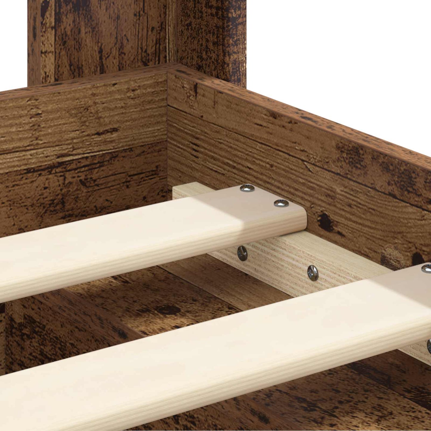 Bed Frame with Storage and Headboard Old Wood 75 x 190 cm