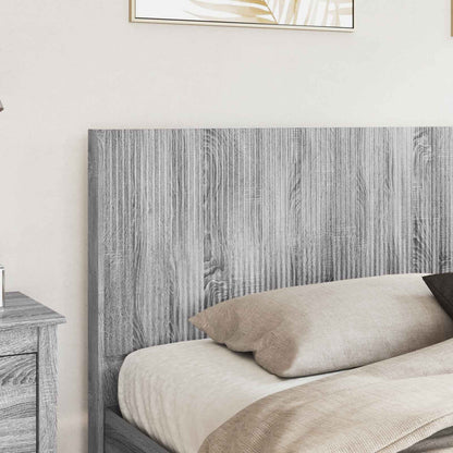 Bed Frame with Storage and Headboard Grey Sonoma 200 x 200 cm