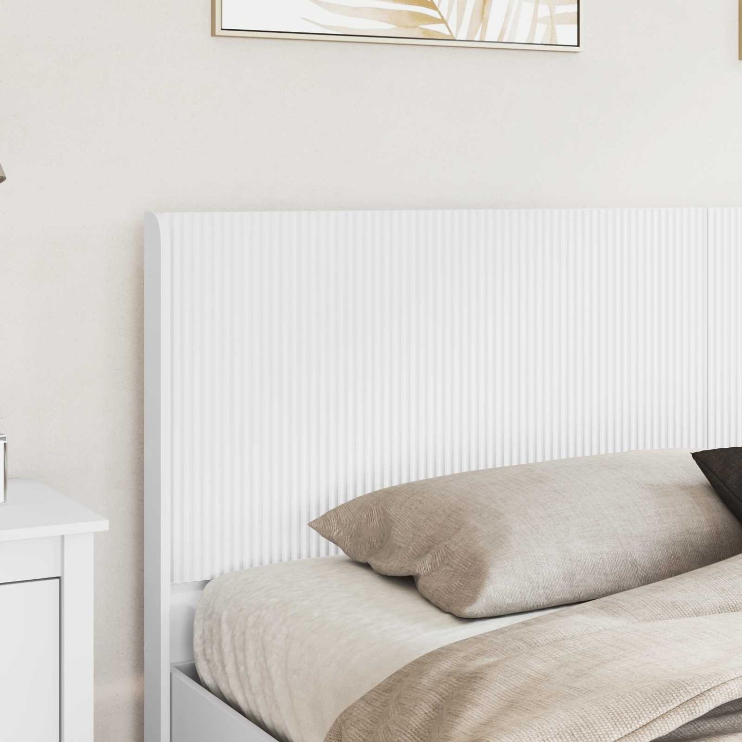 Bed Frame with Storage and Headboard White 180 x 200 cm