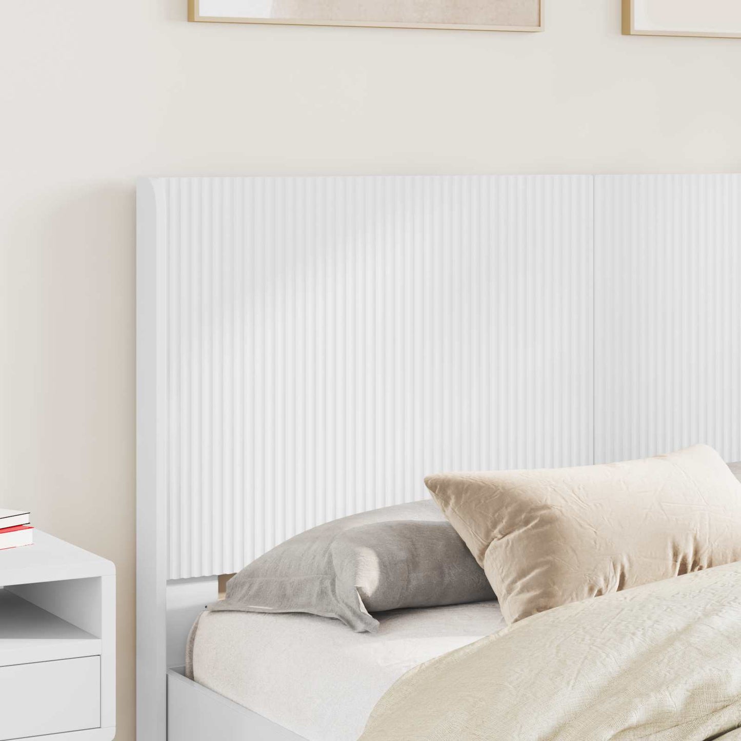 Bed Frame with Storage and Headboard White 160 x 200 cm