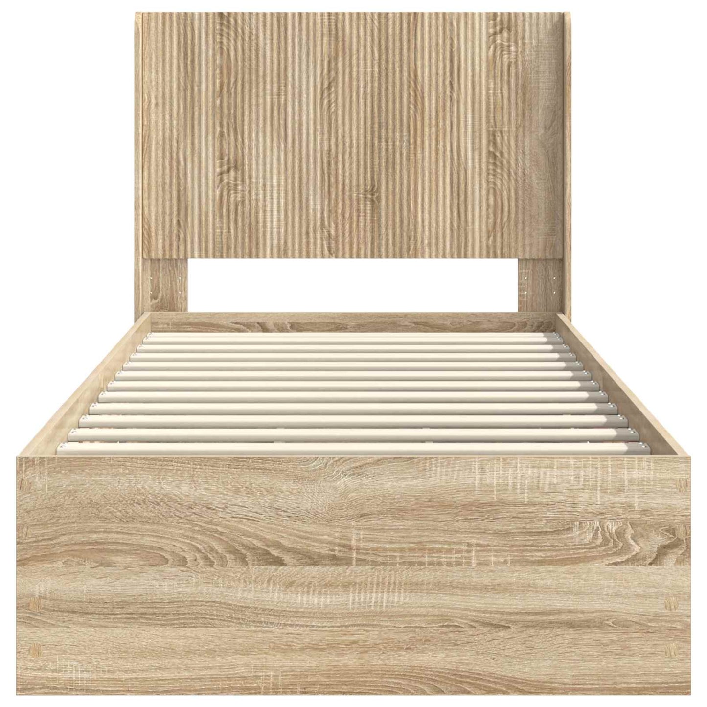 Bed Frame with Storage and Headboard Sonoma Oak 100 x 200 cm