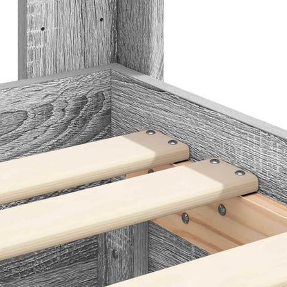 Bed Frame with Storage and Headboard Grey Sonoma 100 x 200 cm