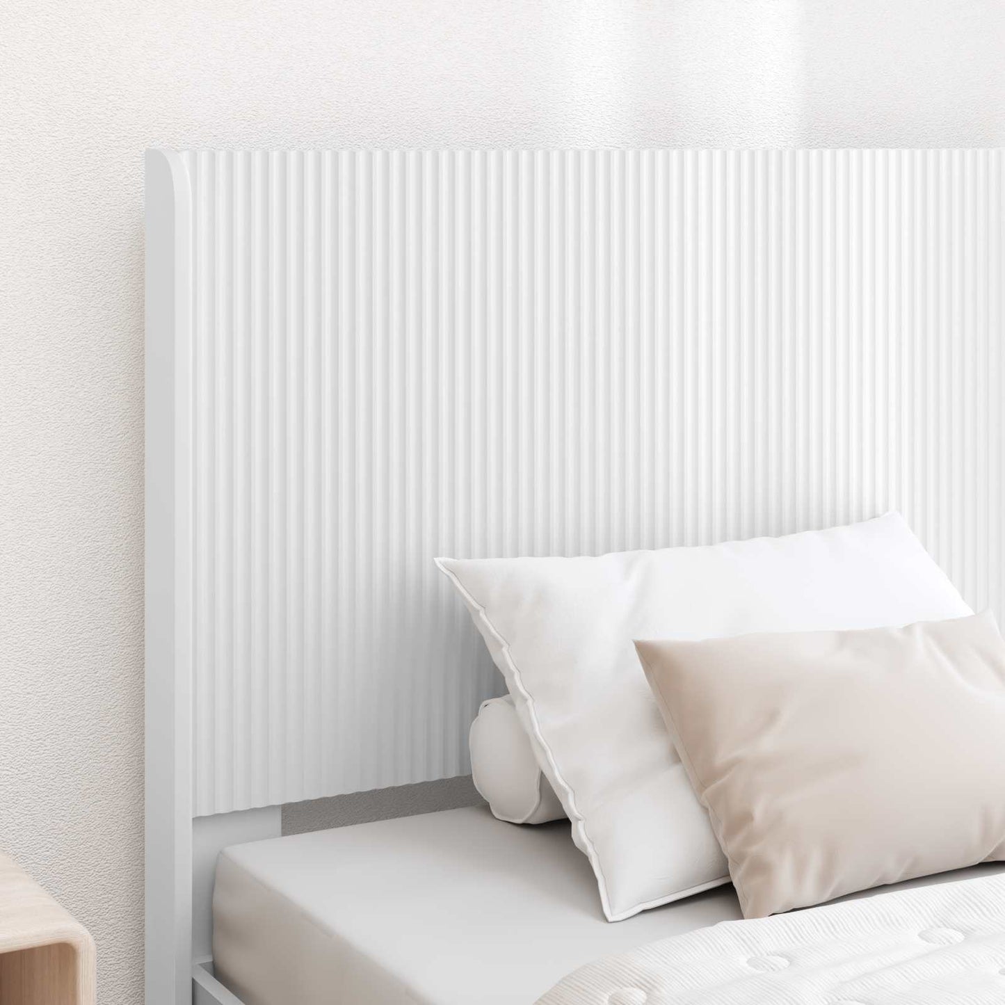 Bed Frame with Storage and Headboard White 90 x 190 cm