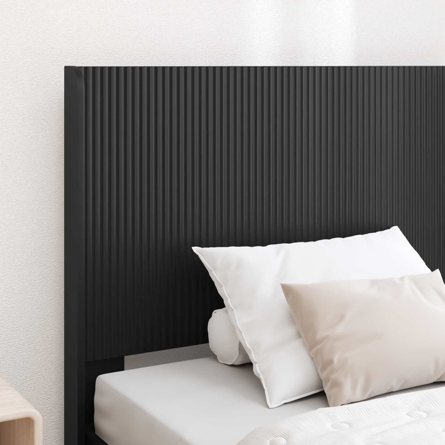 Bed Frame with Storage and Headboard Black 90 x 190 cm