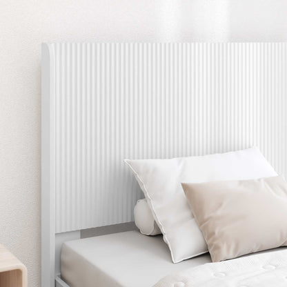 Bed Frame with Storage and Headboard White 75 x 190 cm