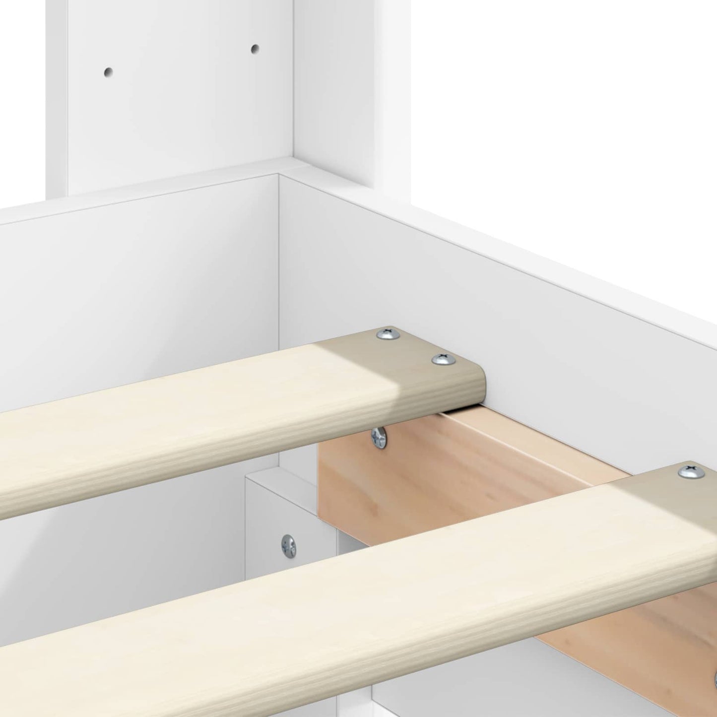 Bed Frame with Storage and Headboard White 180 x 200 cm