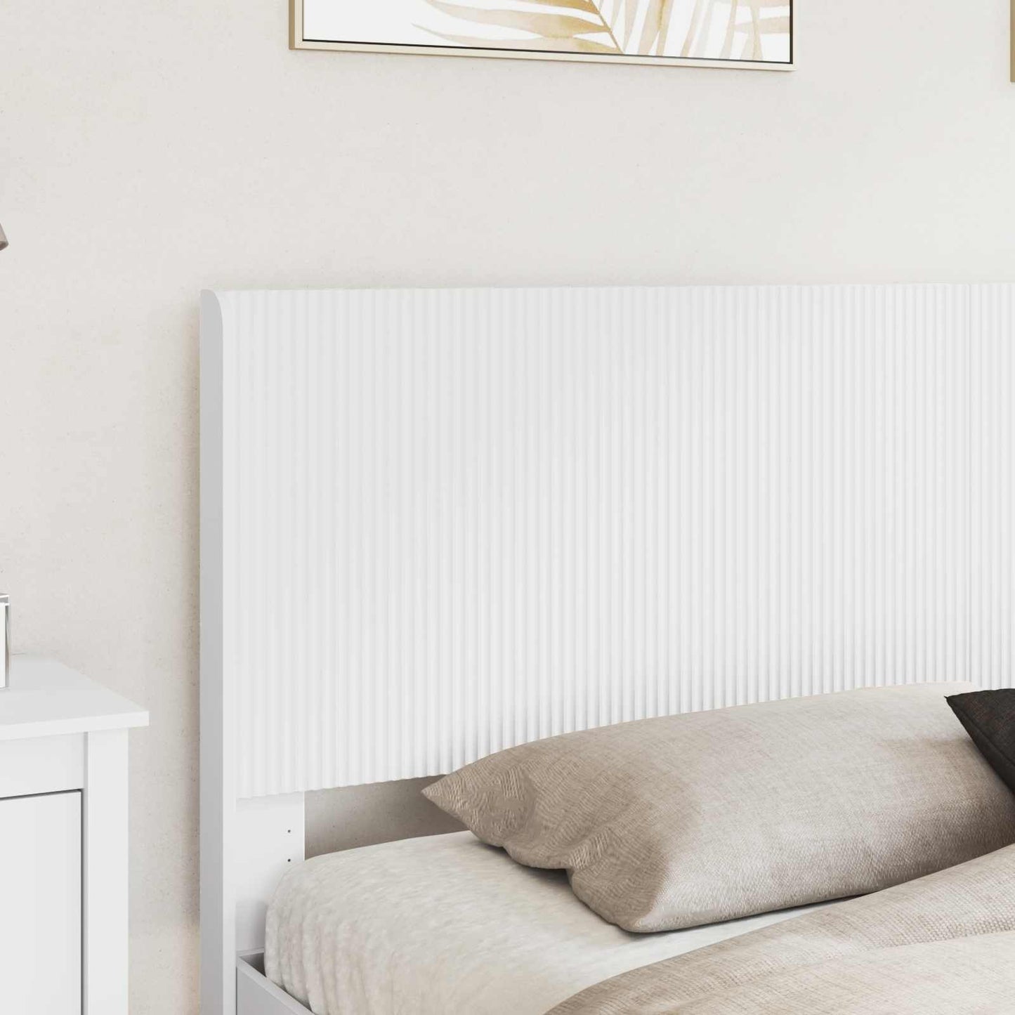 Bed Frame with Storage and Headboard White 180 x 200 cm