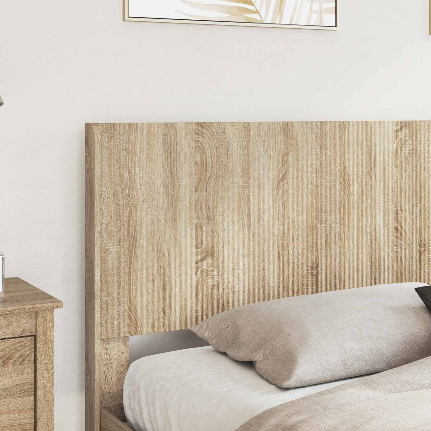 Bed Frame with Storage and Headboard Sonoma Oak 180 x 200 cm