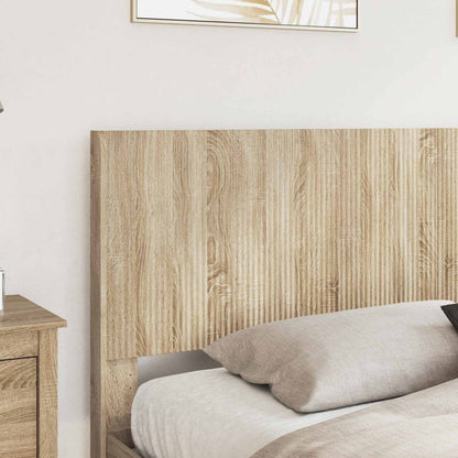 Bed Frame with Storage and Headboard Sonoma Oak 180 x 200 cm