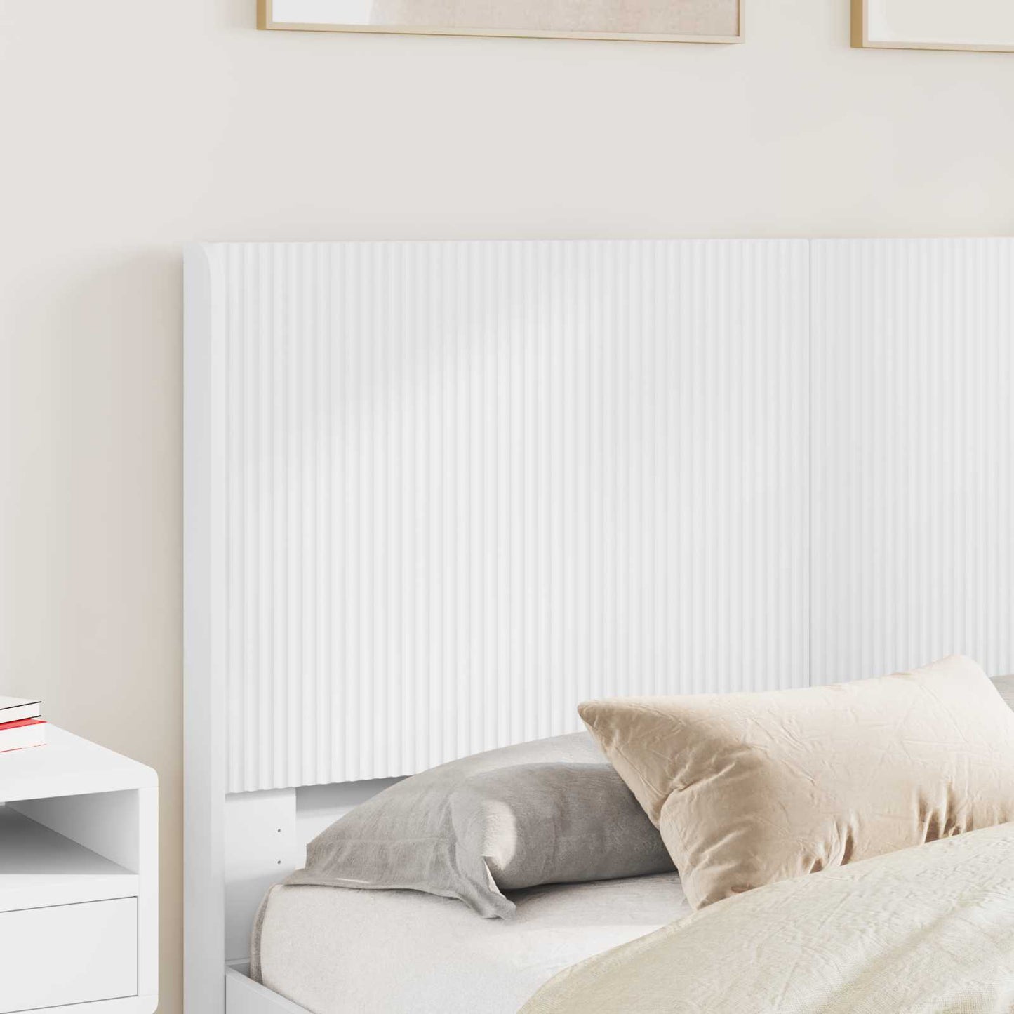 Bed Frame with Storage and Headboard White 160 x 200 cm