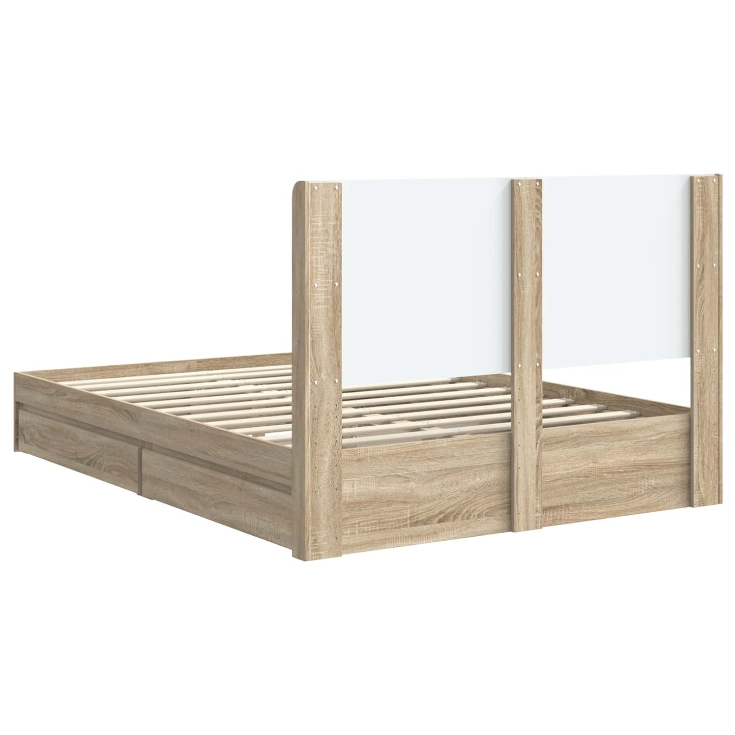 Bed Frame with Storage and Headboard 3 pcs Engineered Wood
