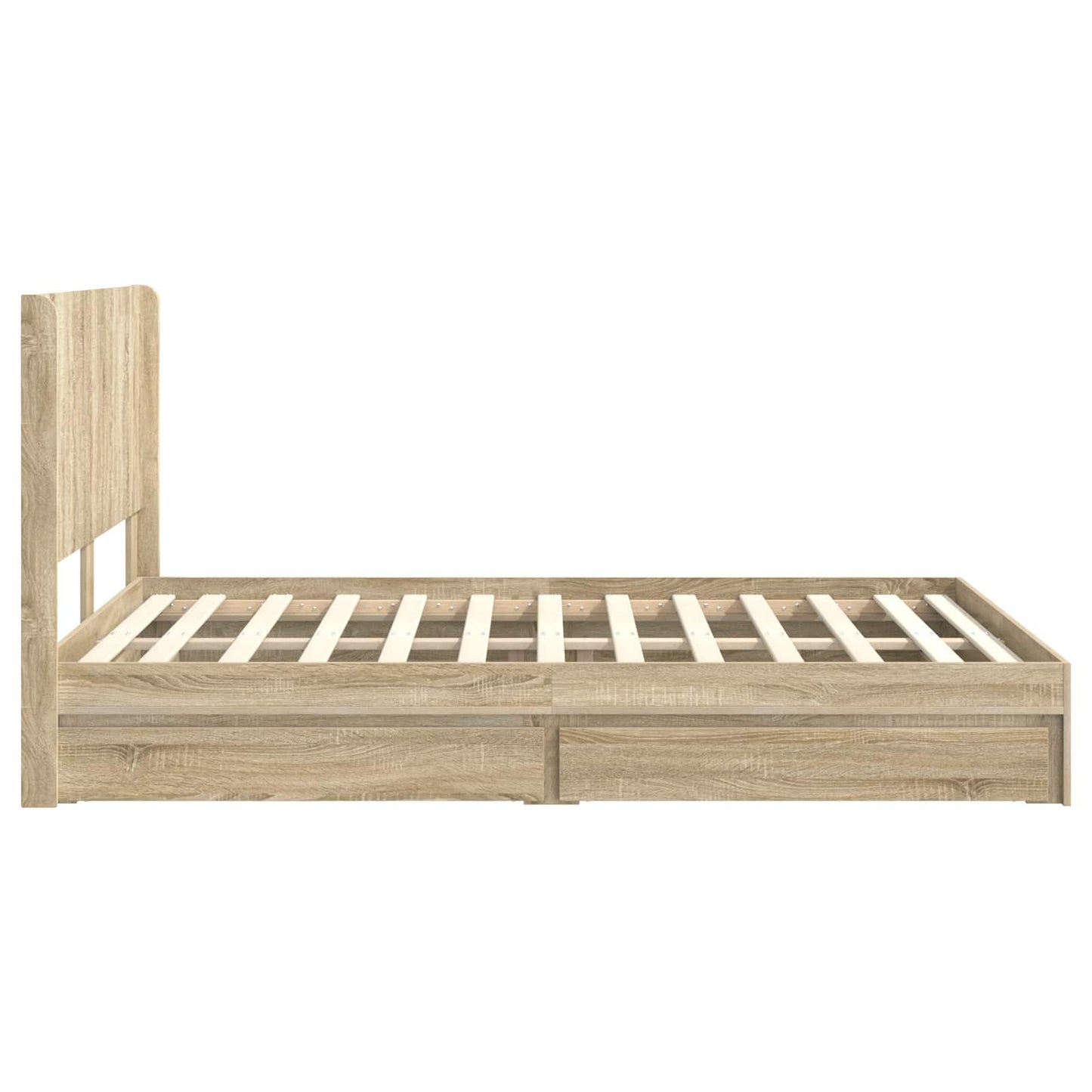 Bed Frame with Storage and Headboard 3 pcs Engineered Wood