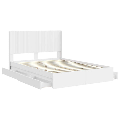 Bed Frame with Storage and Headboard 3 pcs Engineered Wood