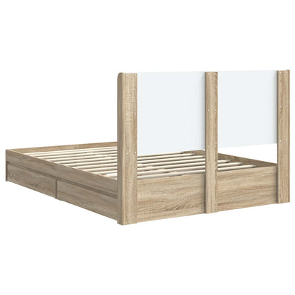 Bed Frame with Storage and Headboard 3 pcs Engineered Wood