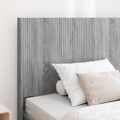 Bed Frame with Storage and Headboard Grey Sonoma 100 x 200 cm
