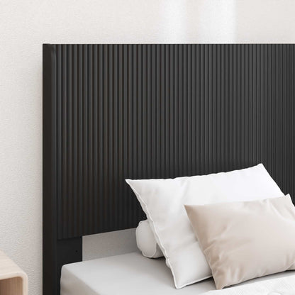 Bed Frame with Storage and Headboard Black 90 x 190 cm