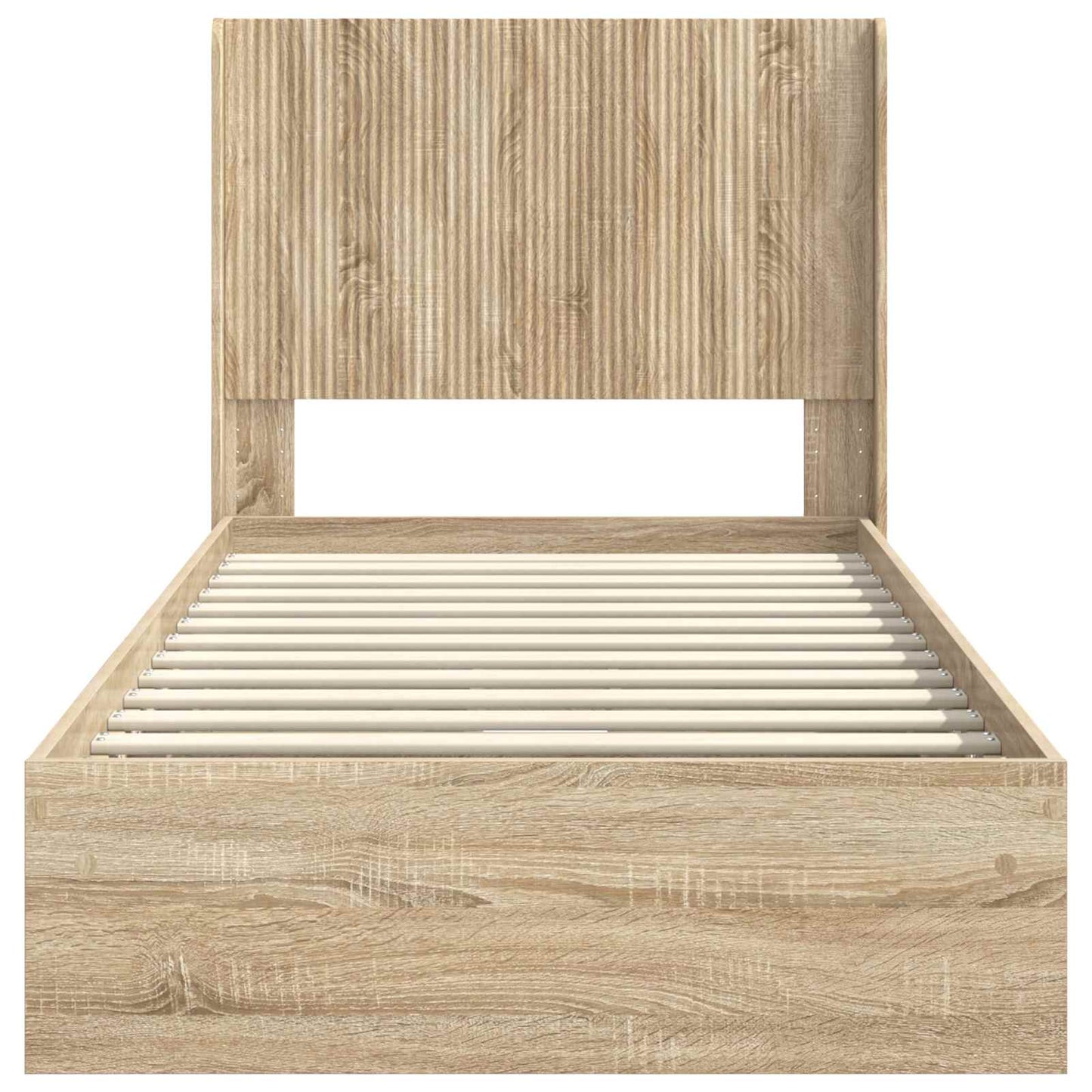 Bed Frame with Storage and Headboard Sonoma Oak 75 x 190 cm
