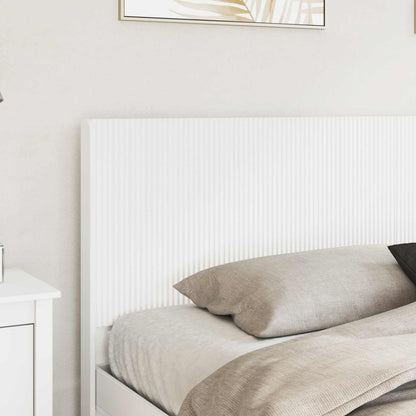 Bed Frame with Storage and Headboard White Engineered Wood