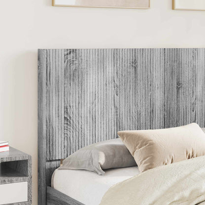 Bed Frame with Storage and Headboard Grey Sonoma