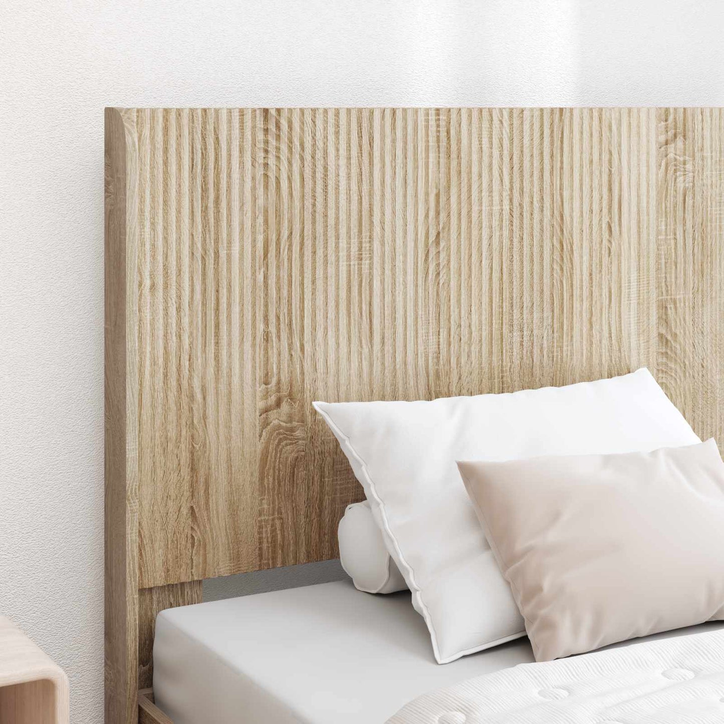 Bed Frame with Storage and Headboard Sonoma Oak Engineered Wood