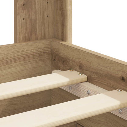 Bed Frame with Storage and Headboard Artisan Oak