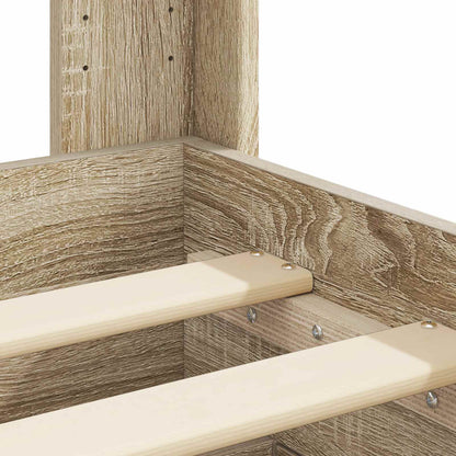 Bed Frame with Storage and Headboard Sonoma Oak 75 x 190 cm
