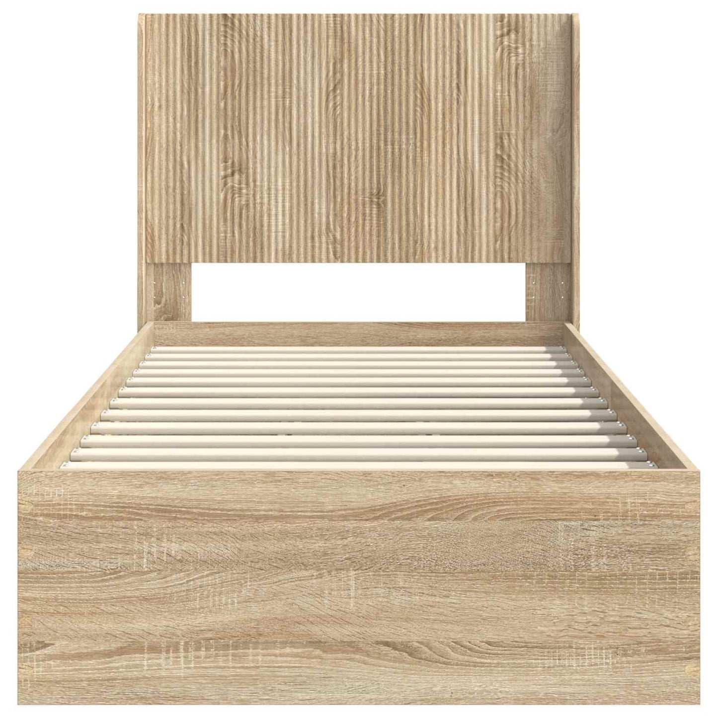 Bed Frame with Storage and Headboard Sonoma Oak 75 x 190 cm