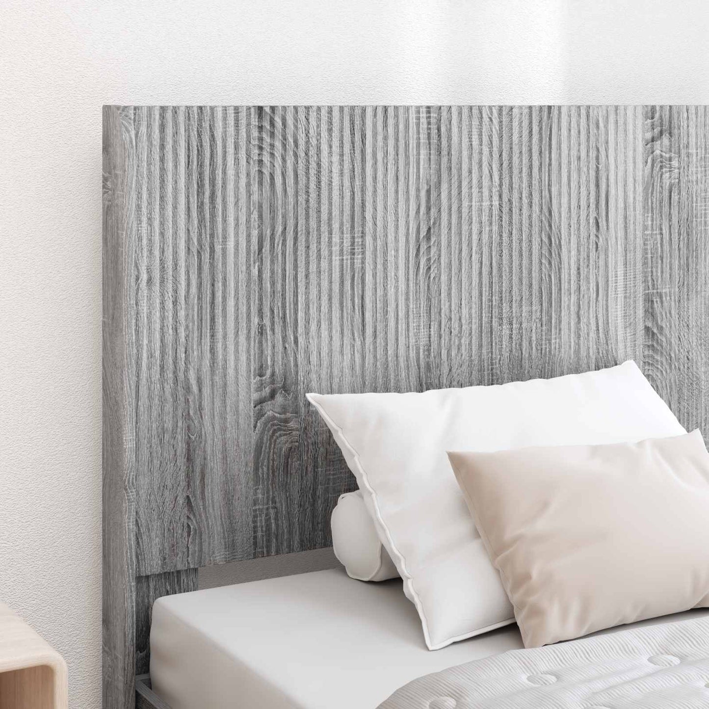 Bed Frame with Storage and Headboard Grey Sonoma 75 x 190 cm