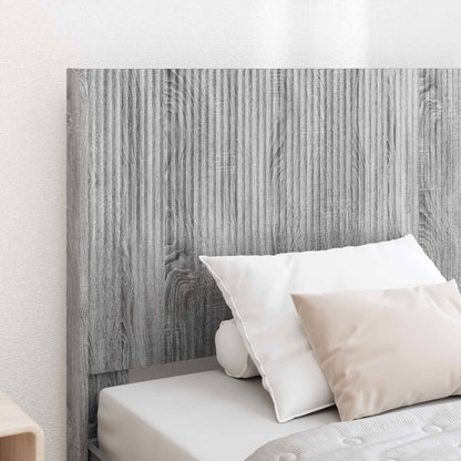 Bed Frame with Storage and Headboard Grey Sonoma 75 x 190 cm