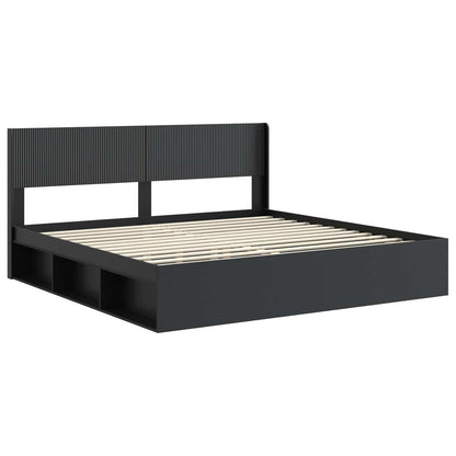 Bed Frame with Storage and Headboard 3 pcs Engineered Wood
