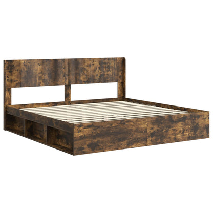Bed Frame with Storage and Headboard 3 pcs Engineered Wood