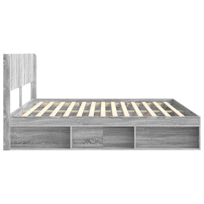 Bed Frame with Storage and Headboard 3 pcs Engineered Wood