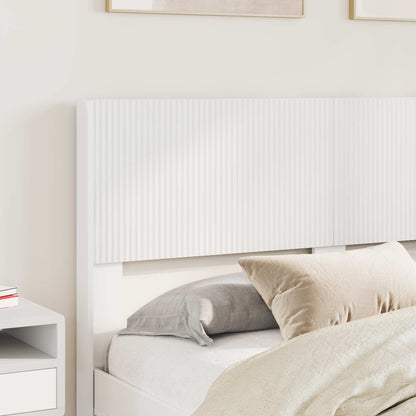 Bed Frame with Storage and Headboard White 160 x 200 cm