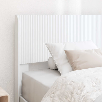 Bed Frame with Storage and Headboard White 100 x 200 cm