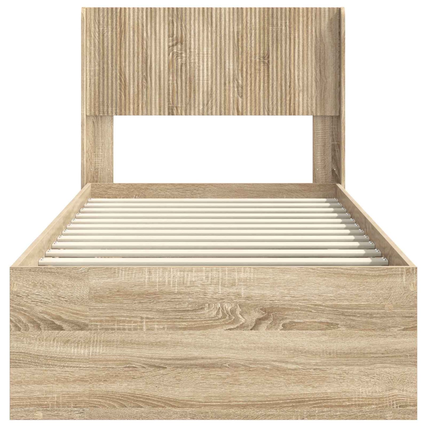 Bed Frame with Storage and Headboard 3 pcs Engineered Wood