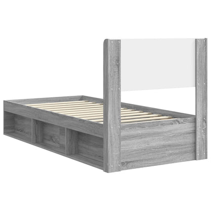 Bed Frame with Storage and Headboard 3 pcs Engineered Wood