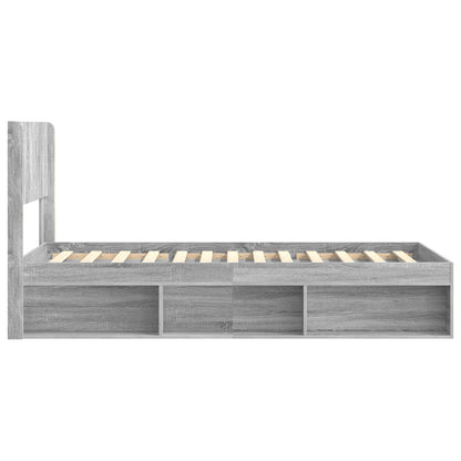 Bed Frame with Storage and Headboard 3 pcs Engineered Wood