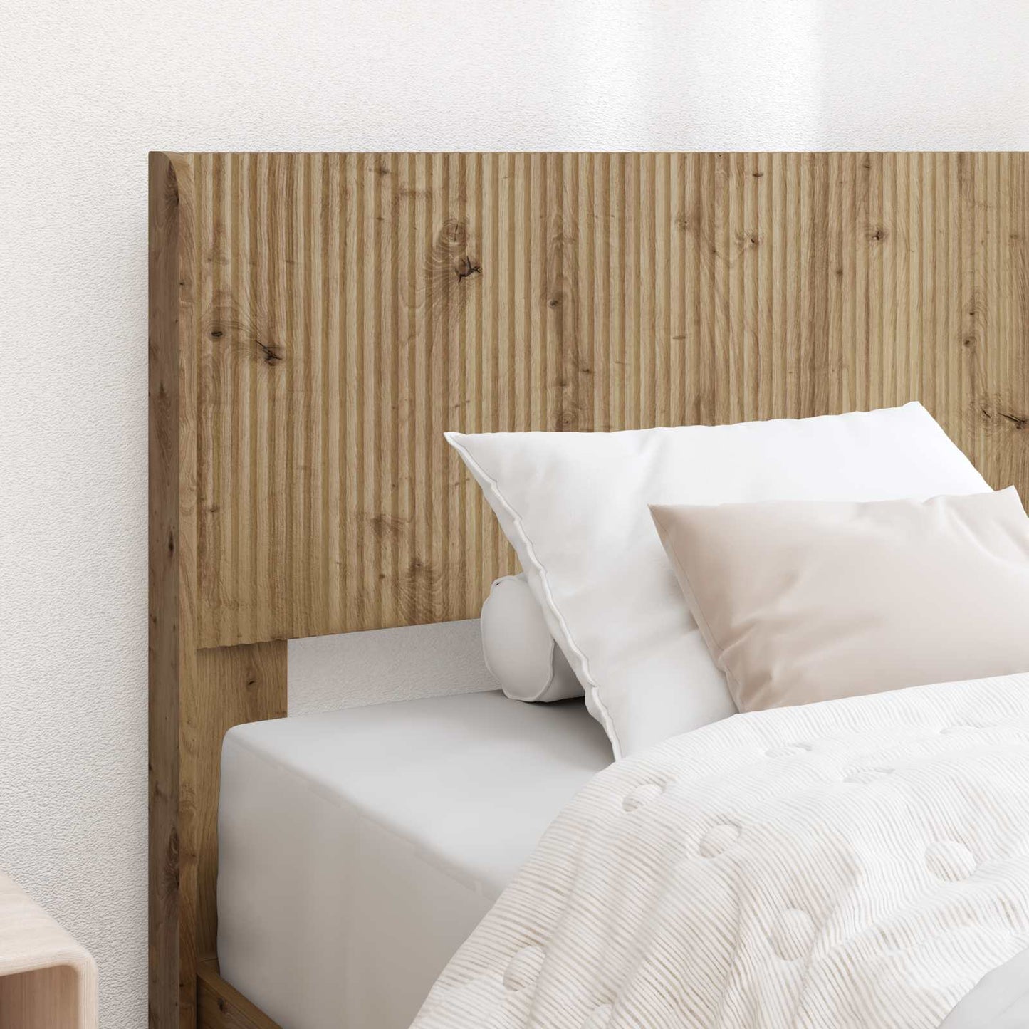 Bed Frame with Storage and Headboard Artisan Oak 90 x 190 cm