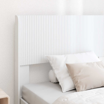 Bed Frame with Storage and Headboard White 75 x 190 cm