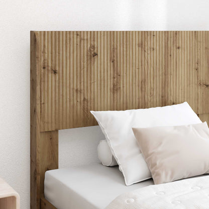 Bed Frame with Storage and Headboard Artisan Oak 75 x 190 cm