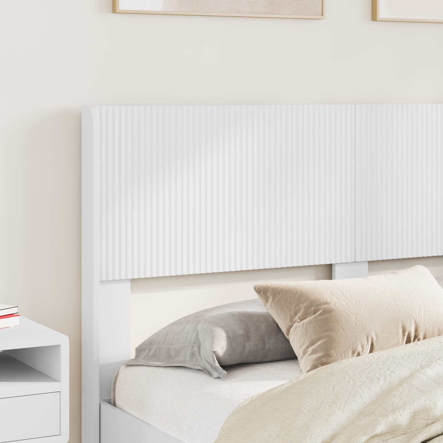 Bed Frame with Storage and Headboard White 160 x 200 cm