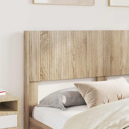 Bed Frame with Storage and Headboard Sonoma Oak 150 x 200 cm